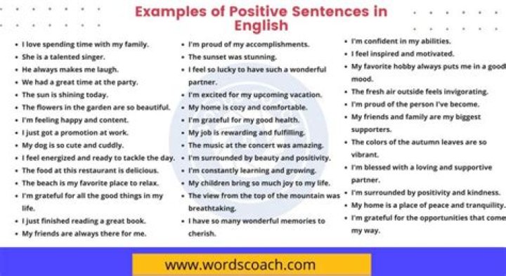 What are 10 good sentences?
