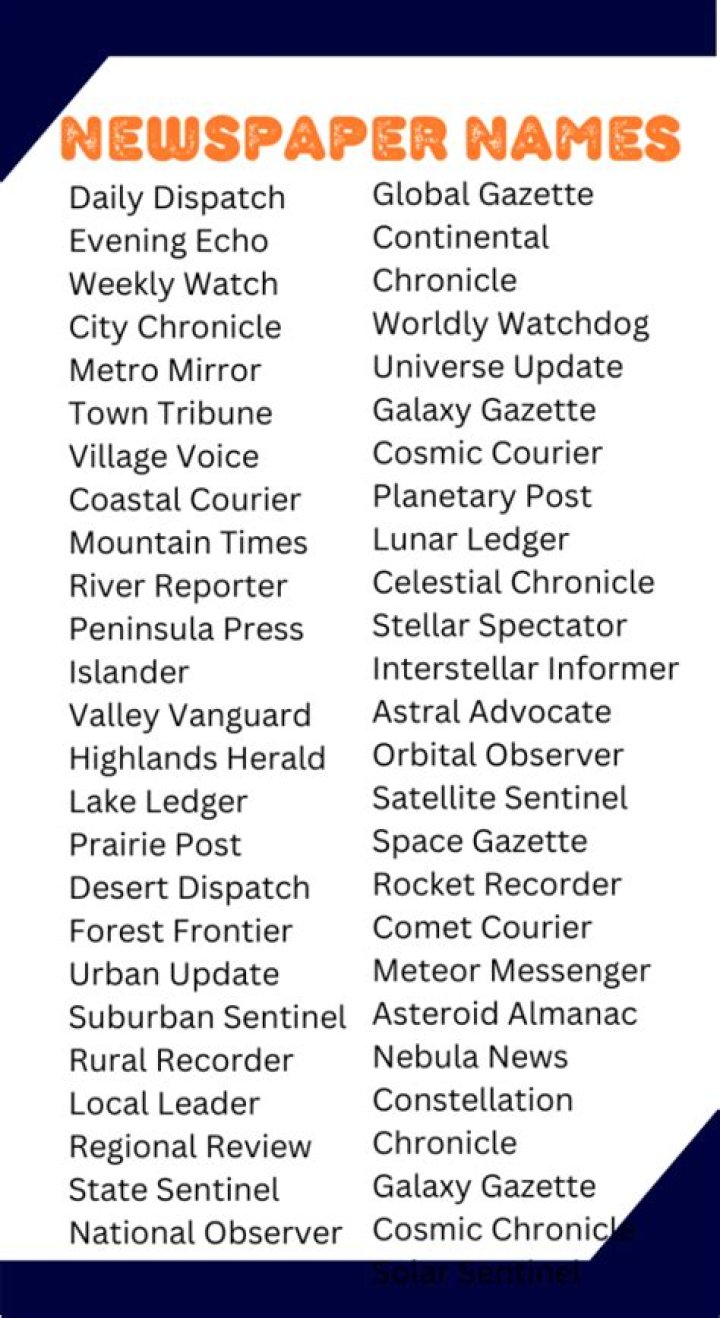 What are common newspaper names?