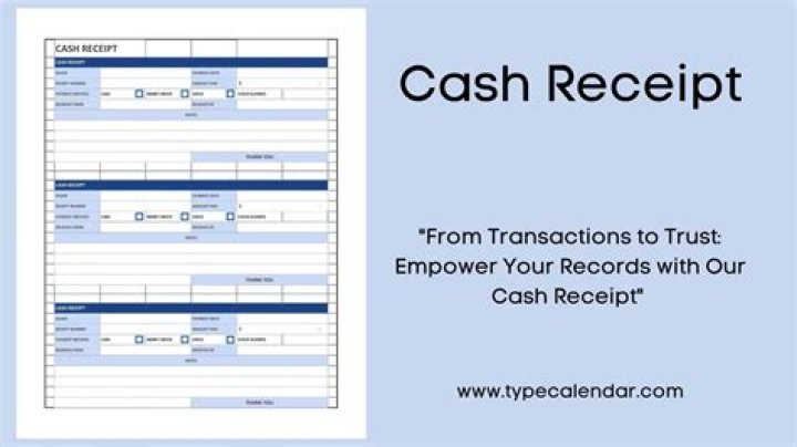 What are considered cash receipts?