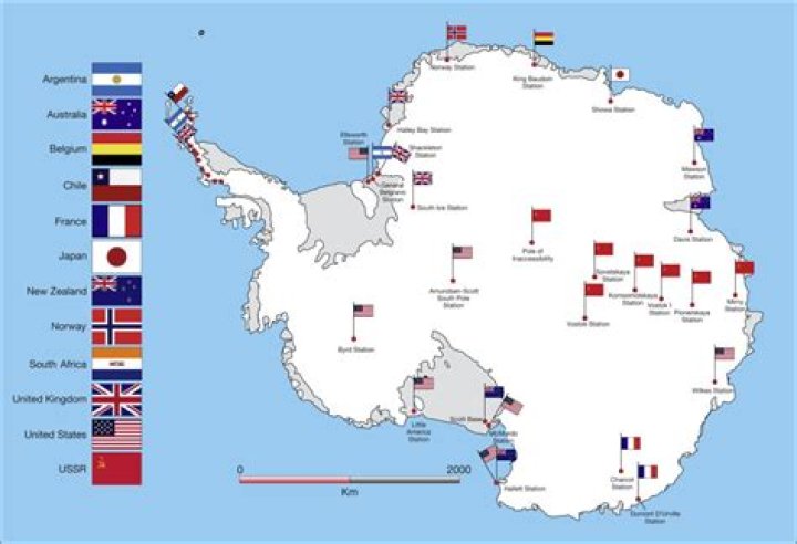 What are the 12 countries in Antarctica?