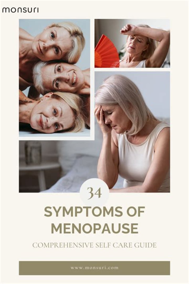 What are the 34 symptoms of menopause?