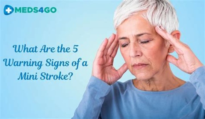 What are the 5 warning signs of a mini stroke?