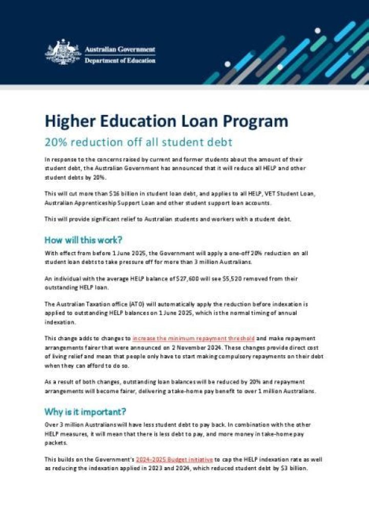 What are the benefits of higher education loan program?