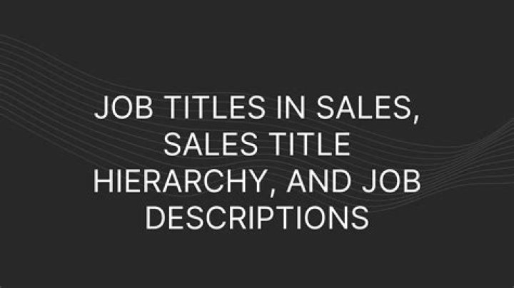 What are the best sales job titles?
