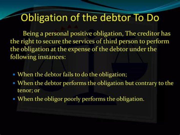What are the obligation of a debtor?