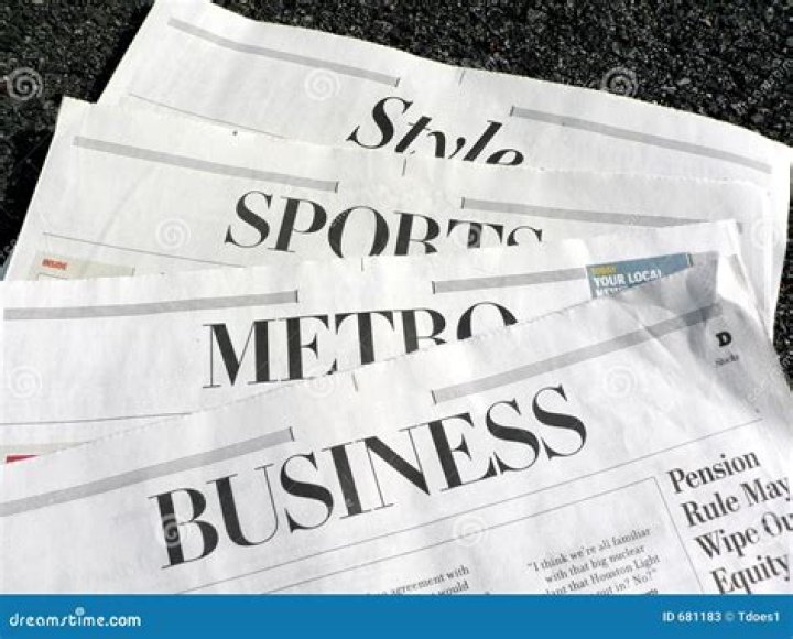 What are the sections of a newspaper called?