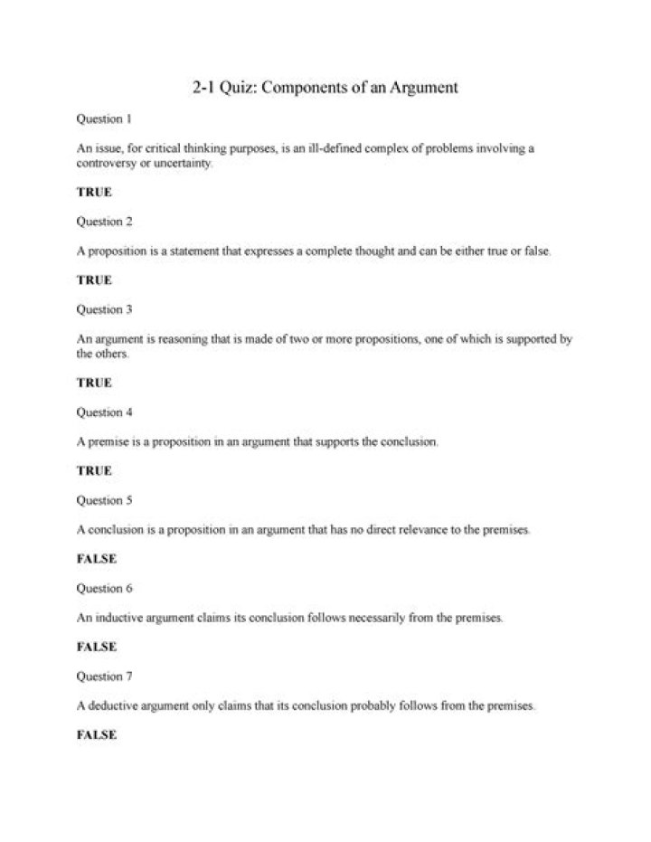 What are two of the three components of an argument quizlet speech?