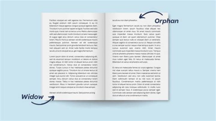 What are widows and orphans in a document?