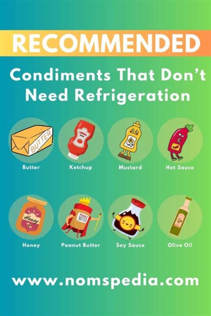What condiments do not need to be refrigerated?