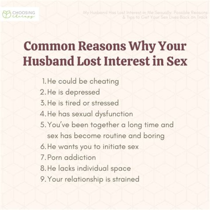 What do you do when your husband is not interested in his wife?