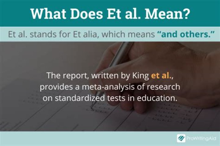 What does etal mean in legal terms?