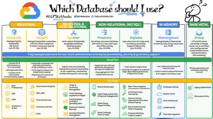 What does Google use for database?