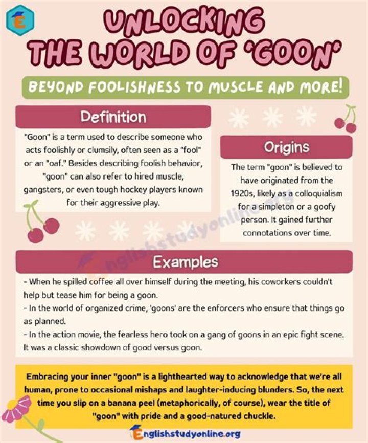 What does goon mean in Cornish?