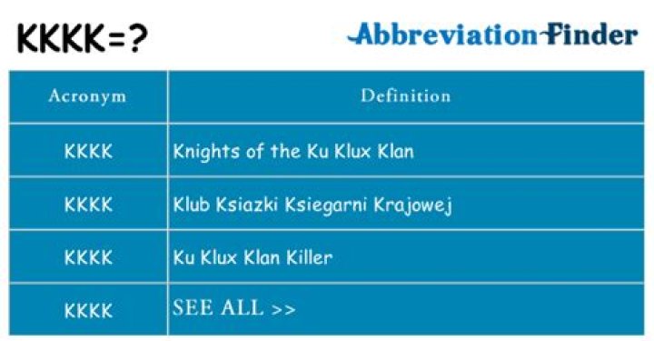 What does KKKK mean in spanish?