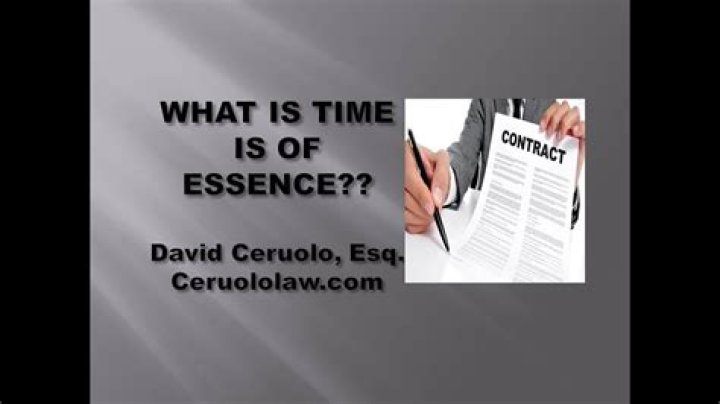 What does time is not of the essence mean in a contract?