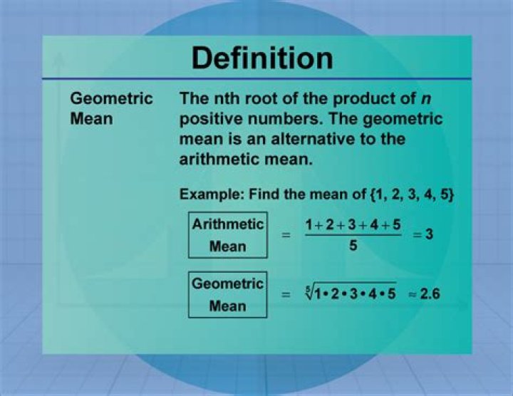 What is a geometric mean explain an example?