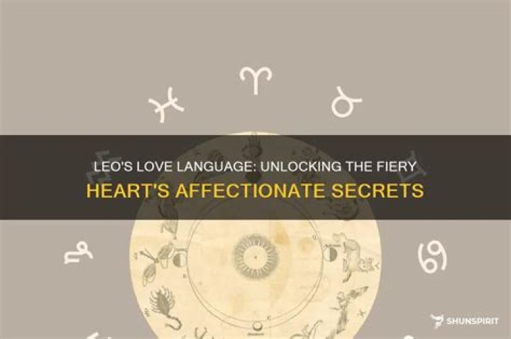 What is a Leos love language?