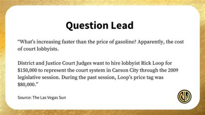 What is a question lead?