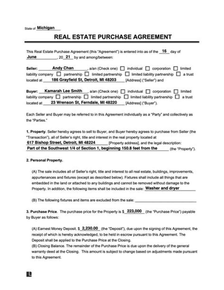What is an agreement for sale in real estate?