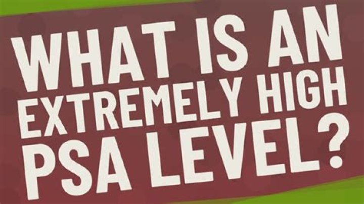 What is an extremely high PSA level?