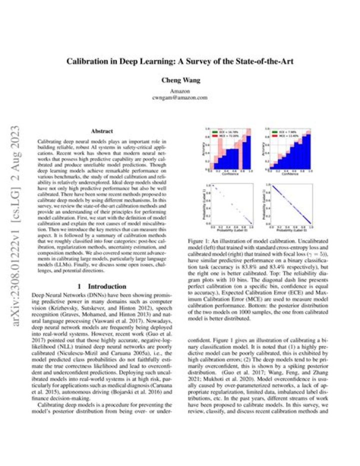 What is calibration in deep learning?