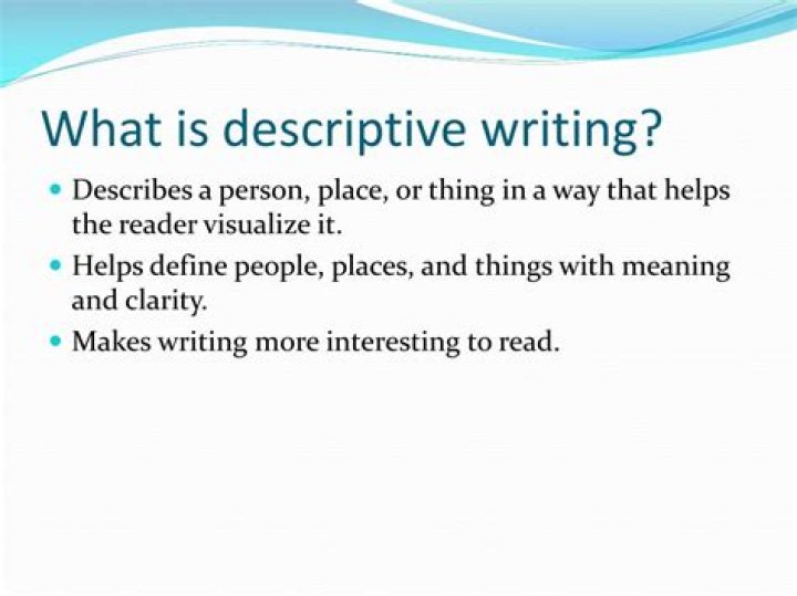 What is description in writing?
