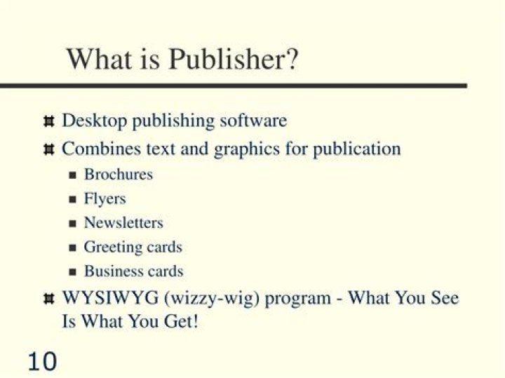What is MS Publisher and its uses?