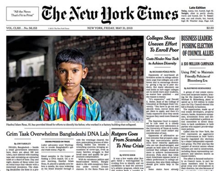 What is orientation in a newspaper article?