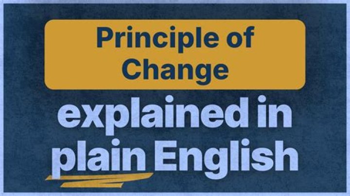 What is principle of change in real estate?