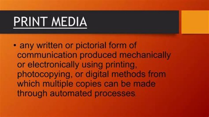 What is print and non print media?