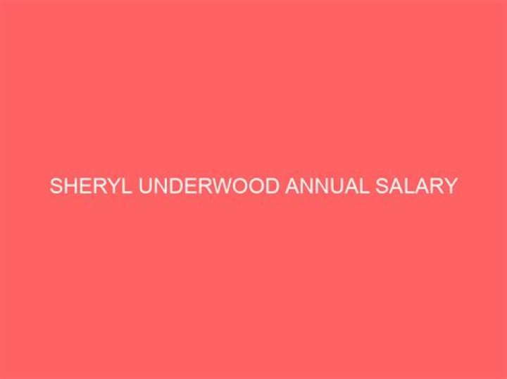 What is Sheryl Underwood salary?