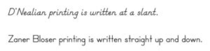 What is the difference between Zaner Bloser and D nealian?