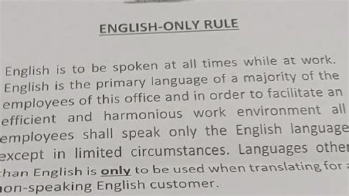 What is the English Only law?