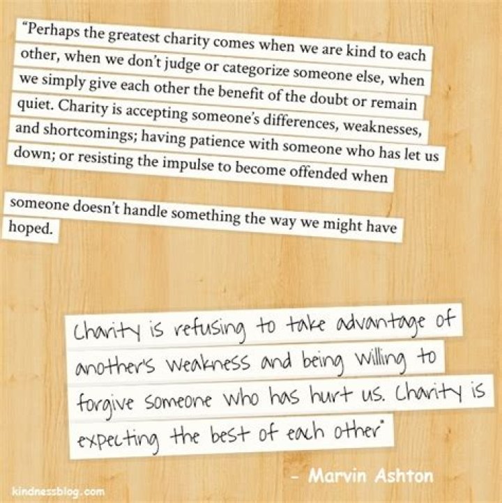 What is the greatest charity?