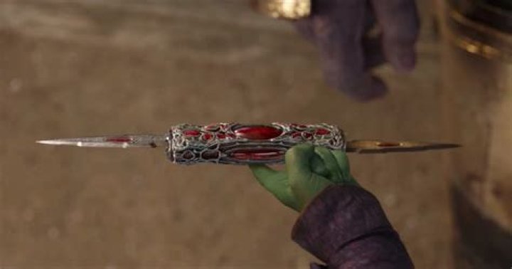 What is the red stone in gamora's knife?