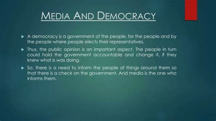 What is the role of media in democracy?