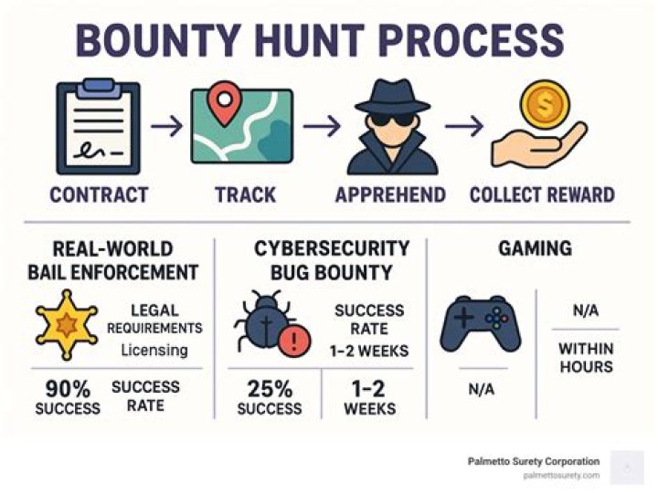 What percentage of a bond do bounty hunters get?