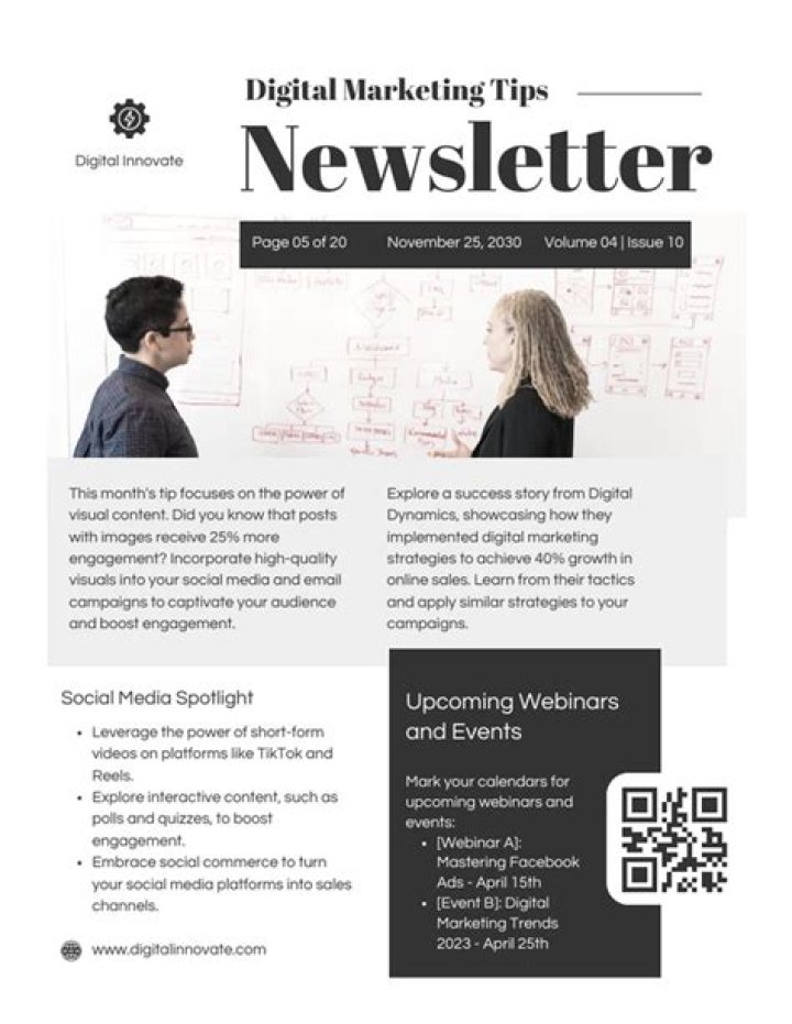 What software is used to create newsletters?