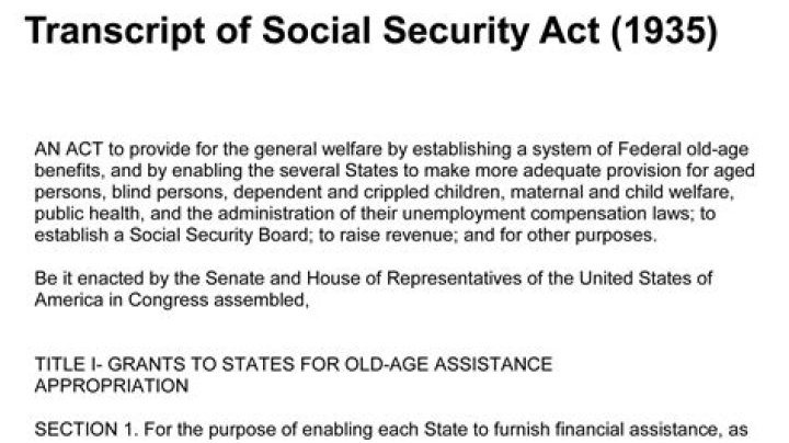 What were the benefits of the Social Security Act of 1935?