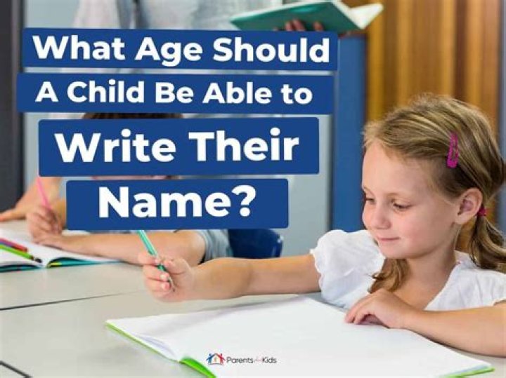 When should a child write their name?