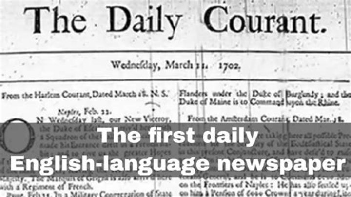 When was first English newspaper published?
