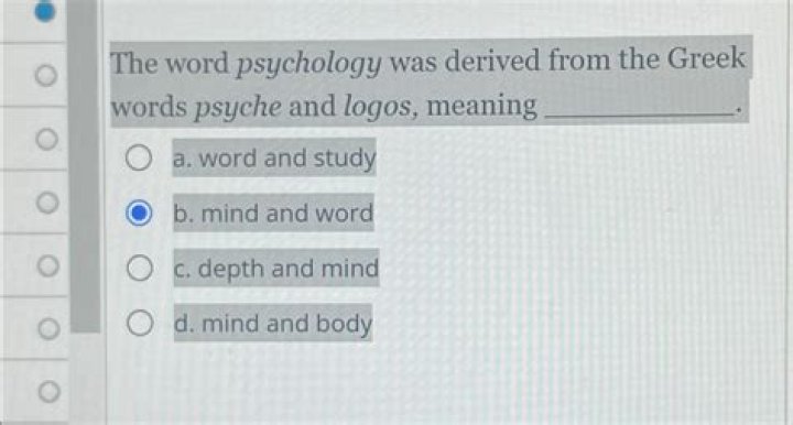 Where did the word psychology came from?