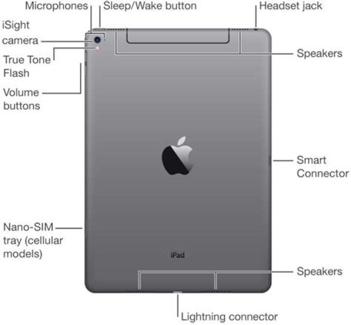Where is the microphone on iPad 7th generation?