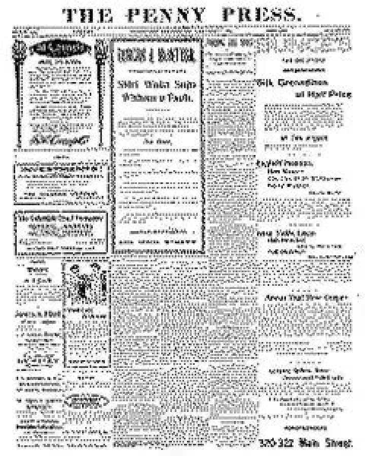 Which newspaper brought about penny press?