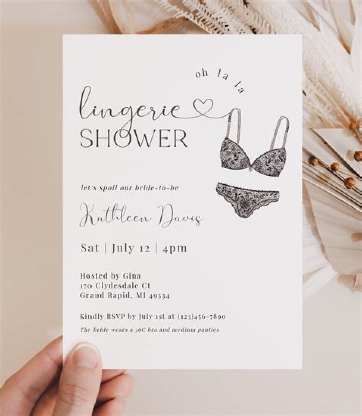 Who is invited to a lingerie shower?