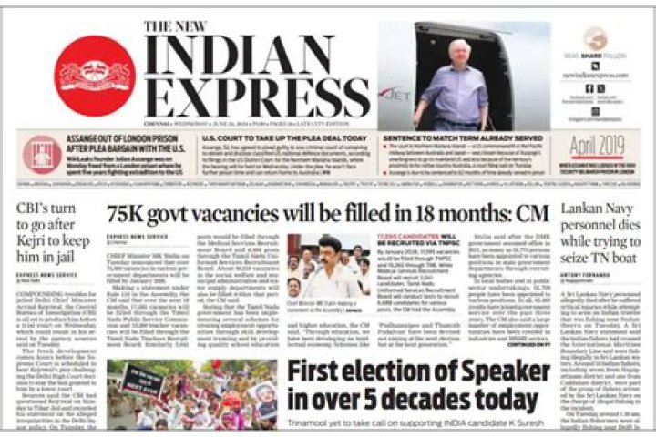 Who is the editor of The New Indian Express?