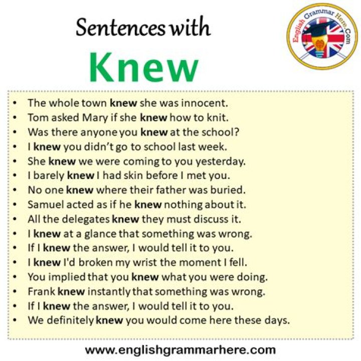 Who knew sentence examples?