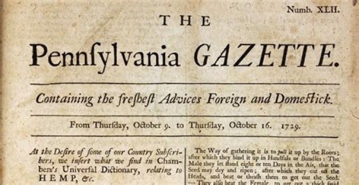Who published the Pennsylvania Gazette?