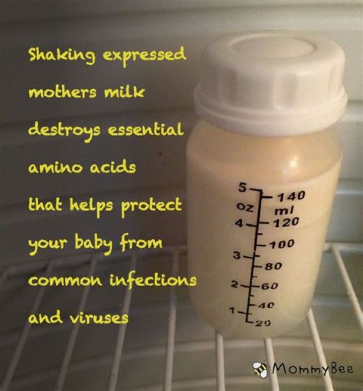 Why are you not supposed to shake breast milk?