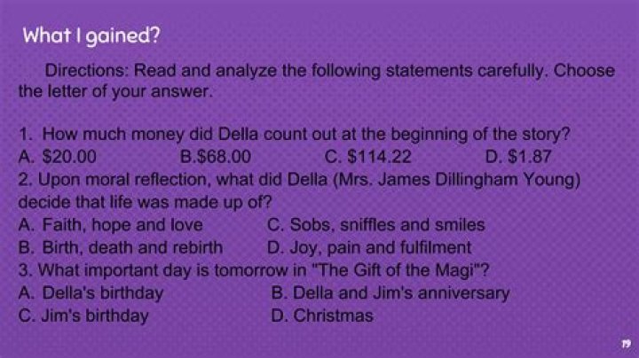 Why did Della count thrice?